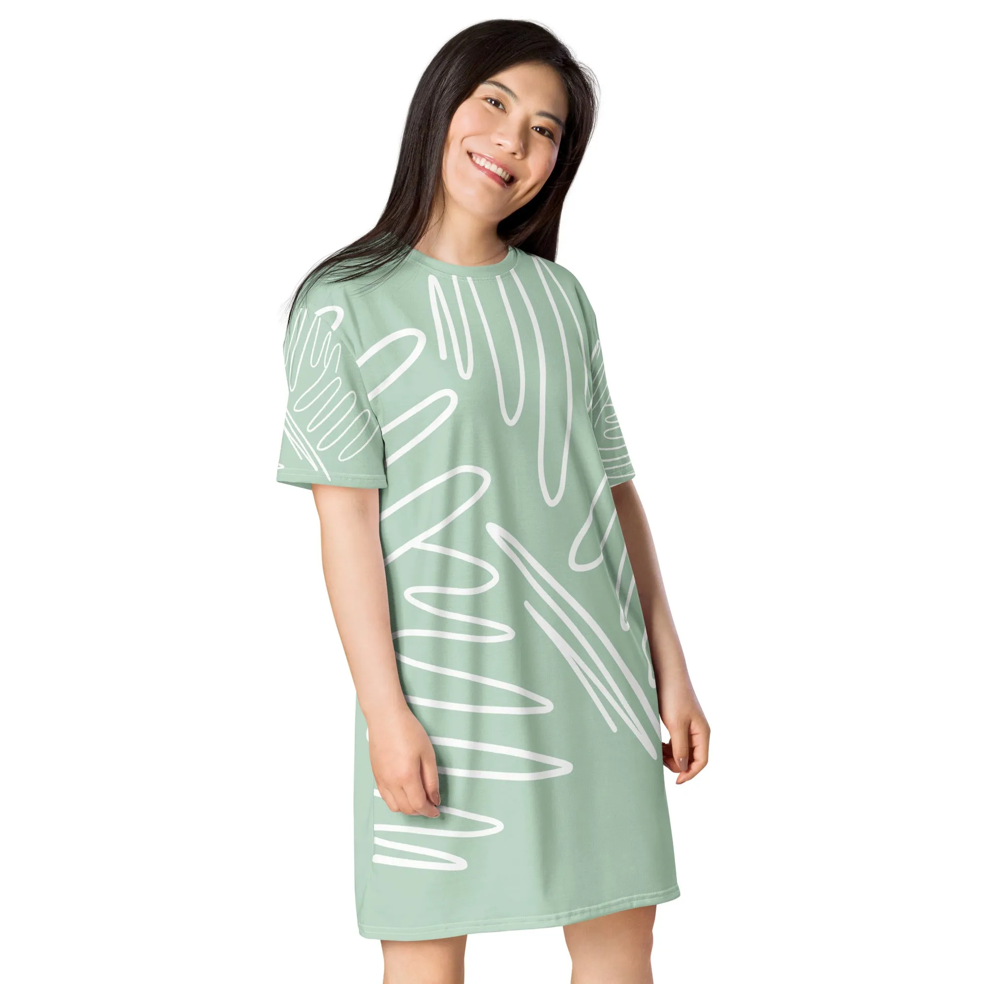 T-Shirt Dress Patterns Lines (Glamourange T-Shirt Dresses Patterns for Women - 002)