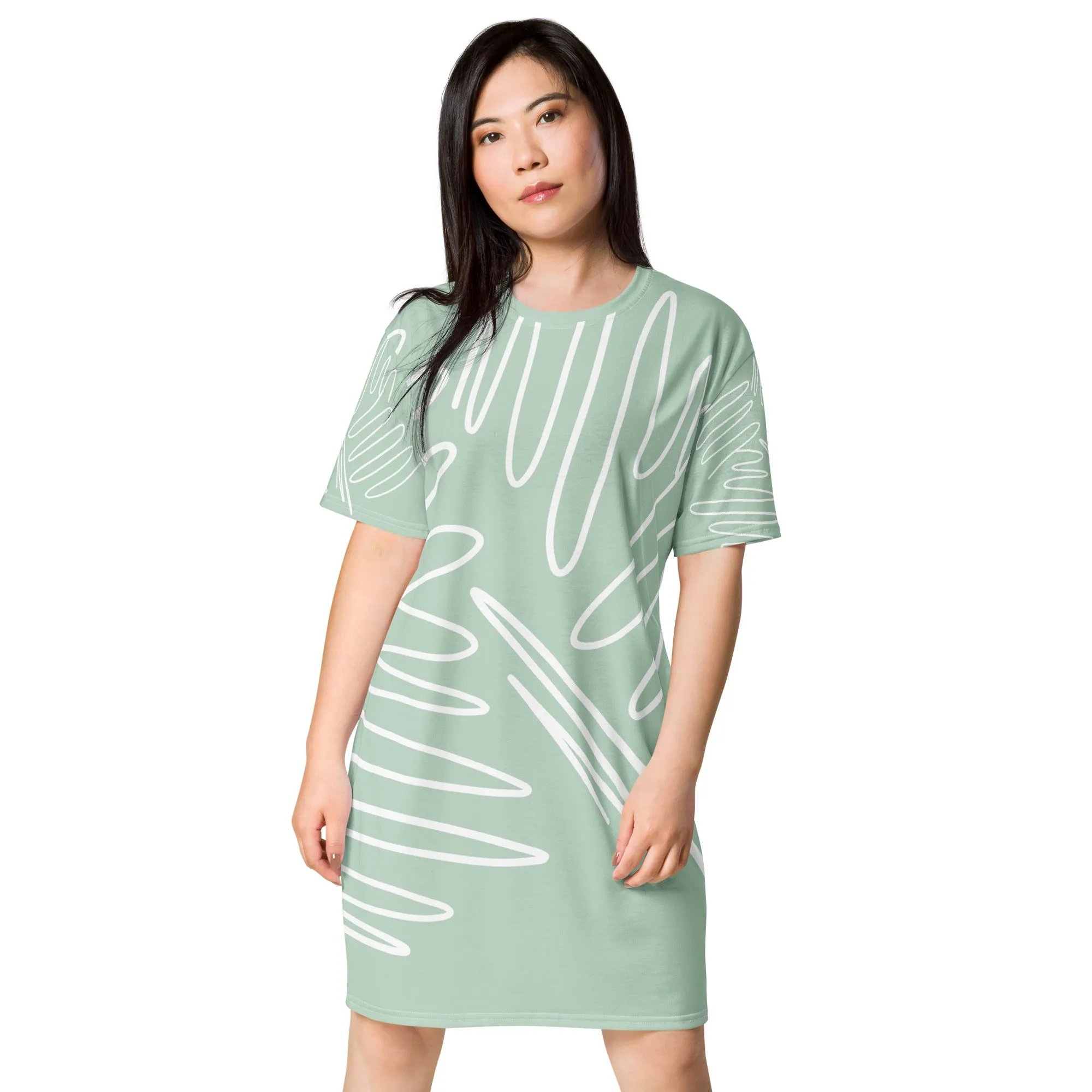 T-Shirt Dress Patterns Lines (Glamourange T-Shirt Dresses Patterns for Women - 002)