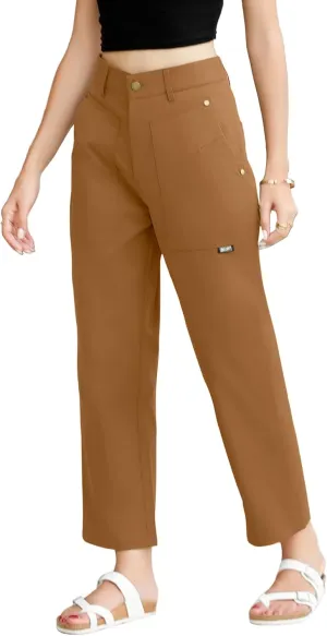 TASAMO Cargo Pants for Women High Waisted Casual Pants Baggy Wide Leg Straight Fit Trousers Y2k Streetwear with 4 Pockets