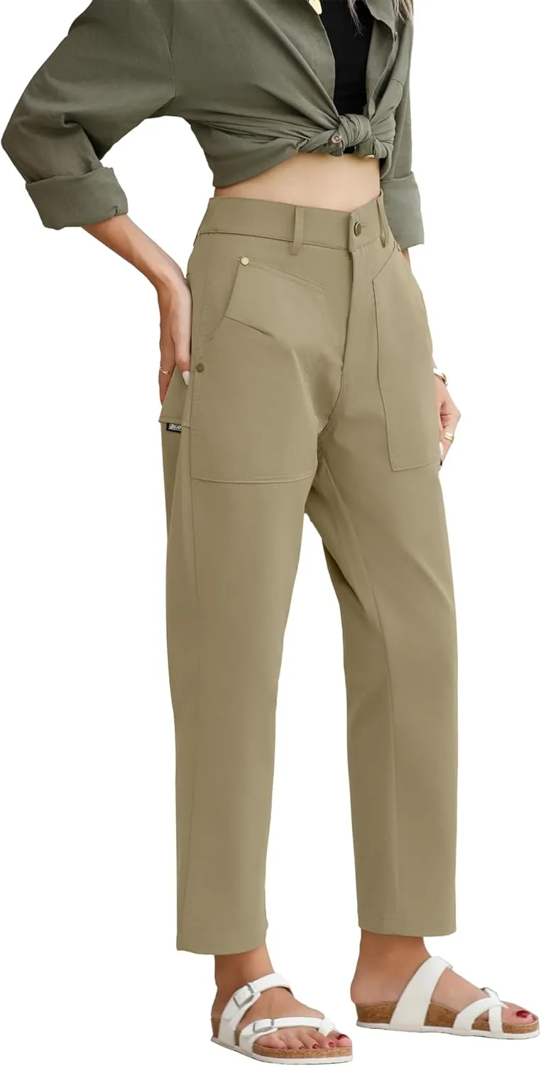 TASAMO Cargo Pants for Women High Waisted Casual Pants Baggy Wide Leg Straight Fit Trousers Y2k Streetwear with 4 Pockets