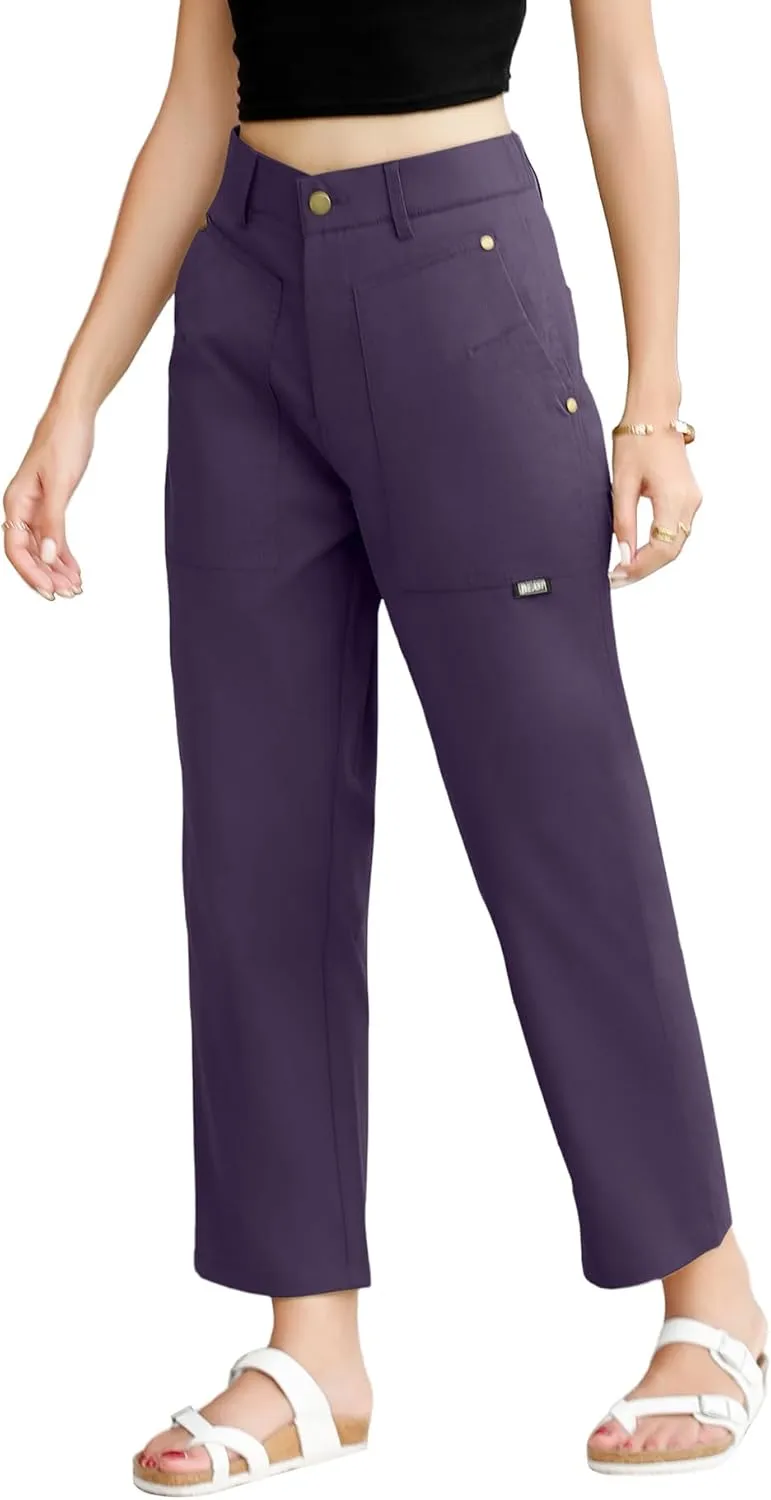 TASAMO Cargo Pants for Women High Waisted Casual Pants Baggy Wide Leg Straight Fit Trousers Y2k Streetwear with 4 Pockets