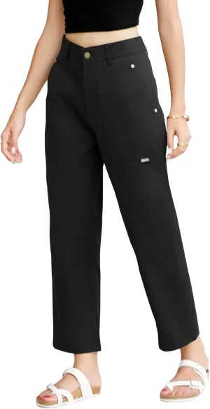 TASAMO Cargo Pants for Women High Waisted Casual Pants Baggy Wide Leg Straight Fit Trousers Y2k Streetwear with 4 Pockets