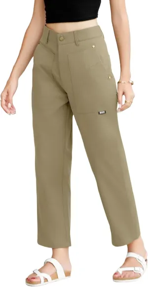TASAMO Cargo Pants for Women High Waisted Casual Pants Baggy Wide Leg Straight Fit Trousers Y2k Streetwear with 4 Pockets