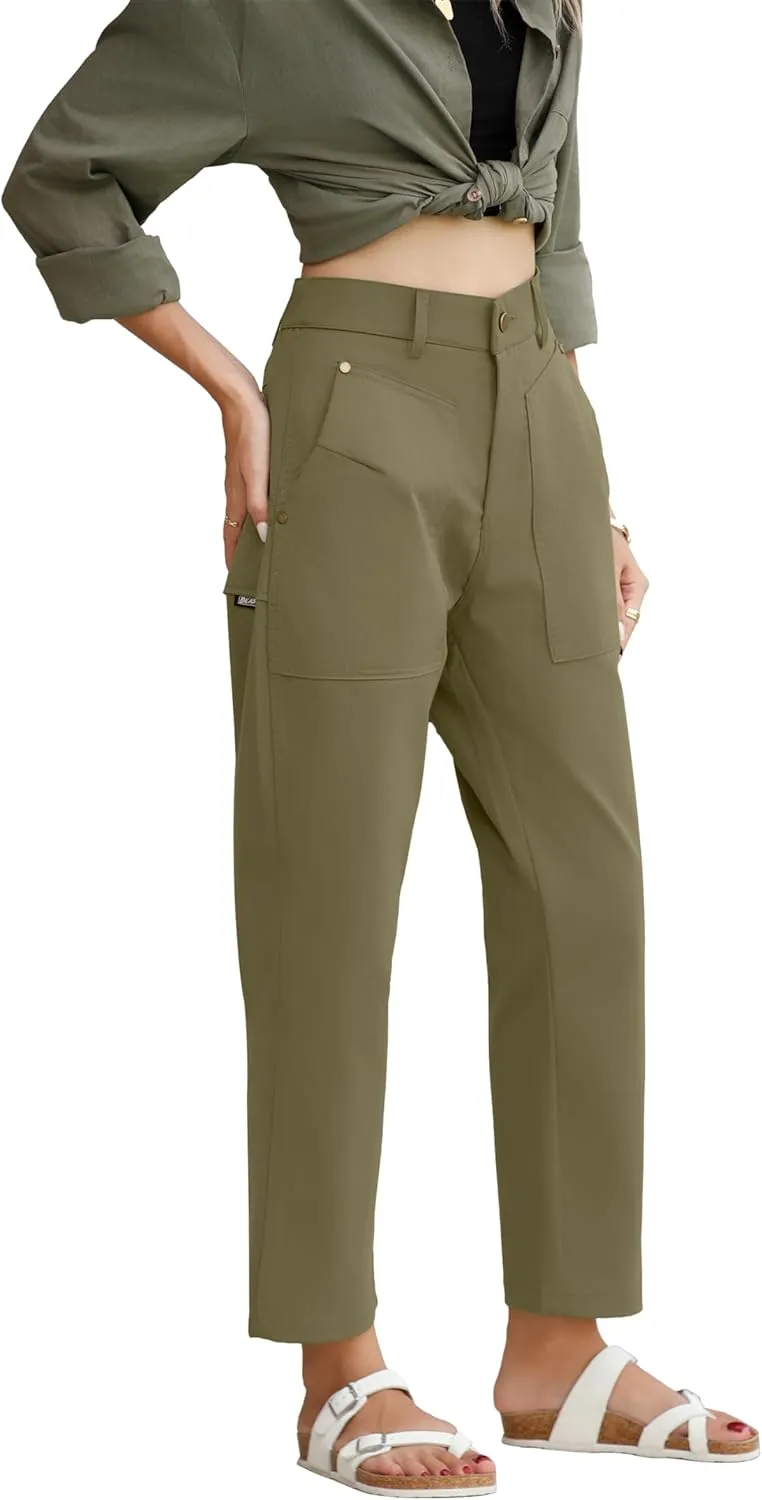 TASAMO Cargo Pants for Women High Waisted Casual Pants Baggy Wide Leg Straight Fit Trousers Y2k Streetwear with 4 Pockets