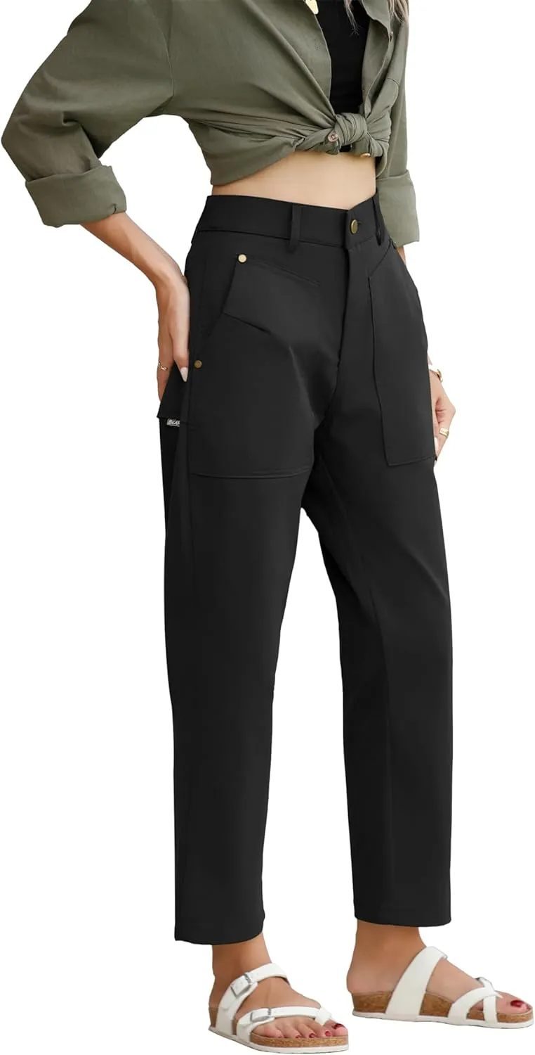TASAMO Cargo Pants for Women High Waisted Casual Pants Baggy Wide Leg Straight Fit Trousers Y2k Streetwear with 4 Pockets