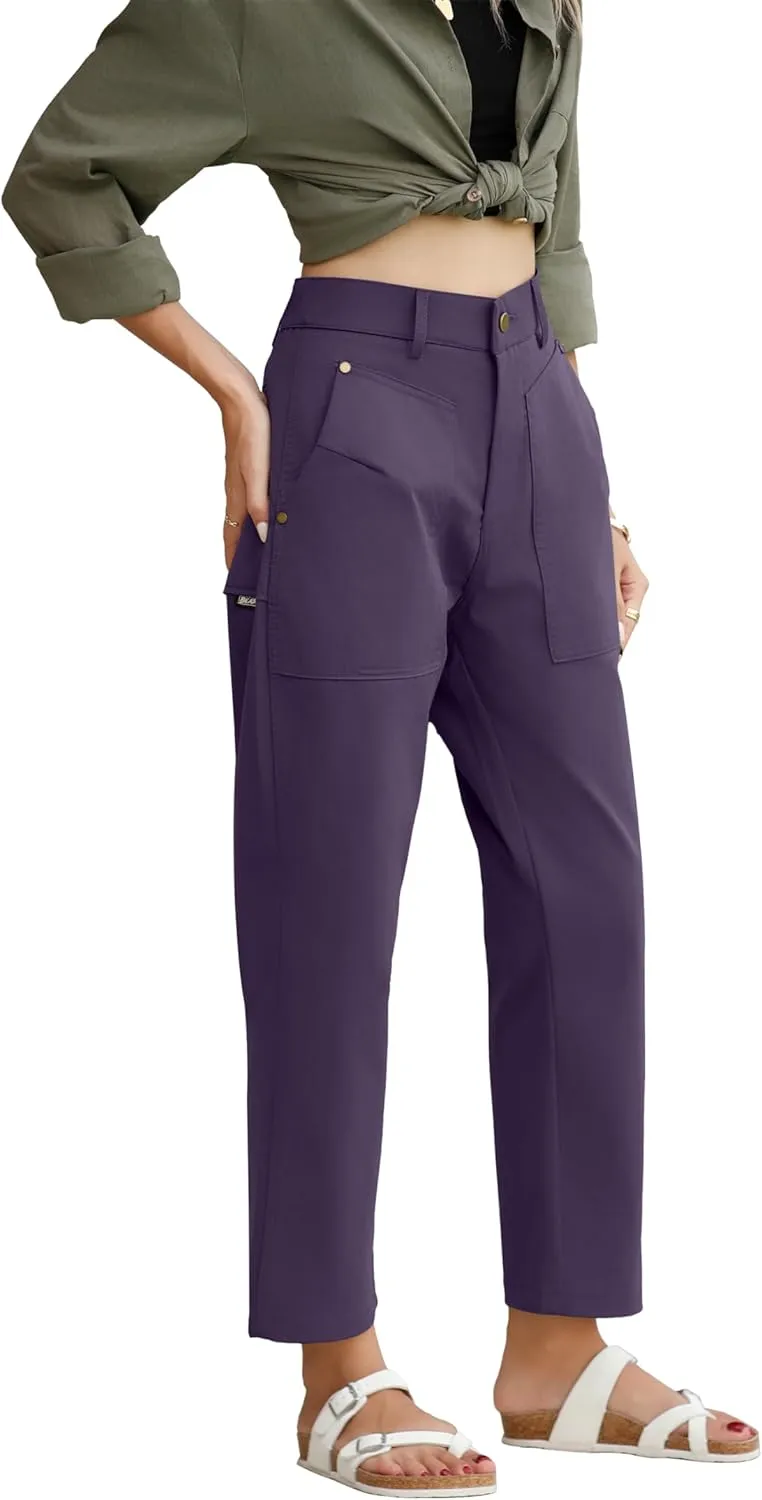 TASAMO Cargo Pants for Women High Waisted Casual Pants Baggy Wide Leg Straight Fit Trousers Y2k Streetwear with 4 Pockets