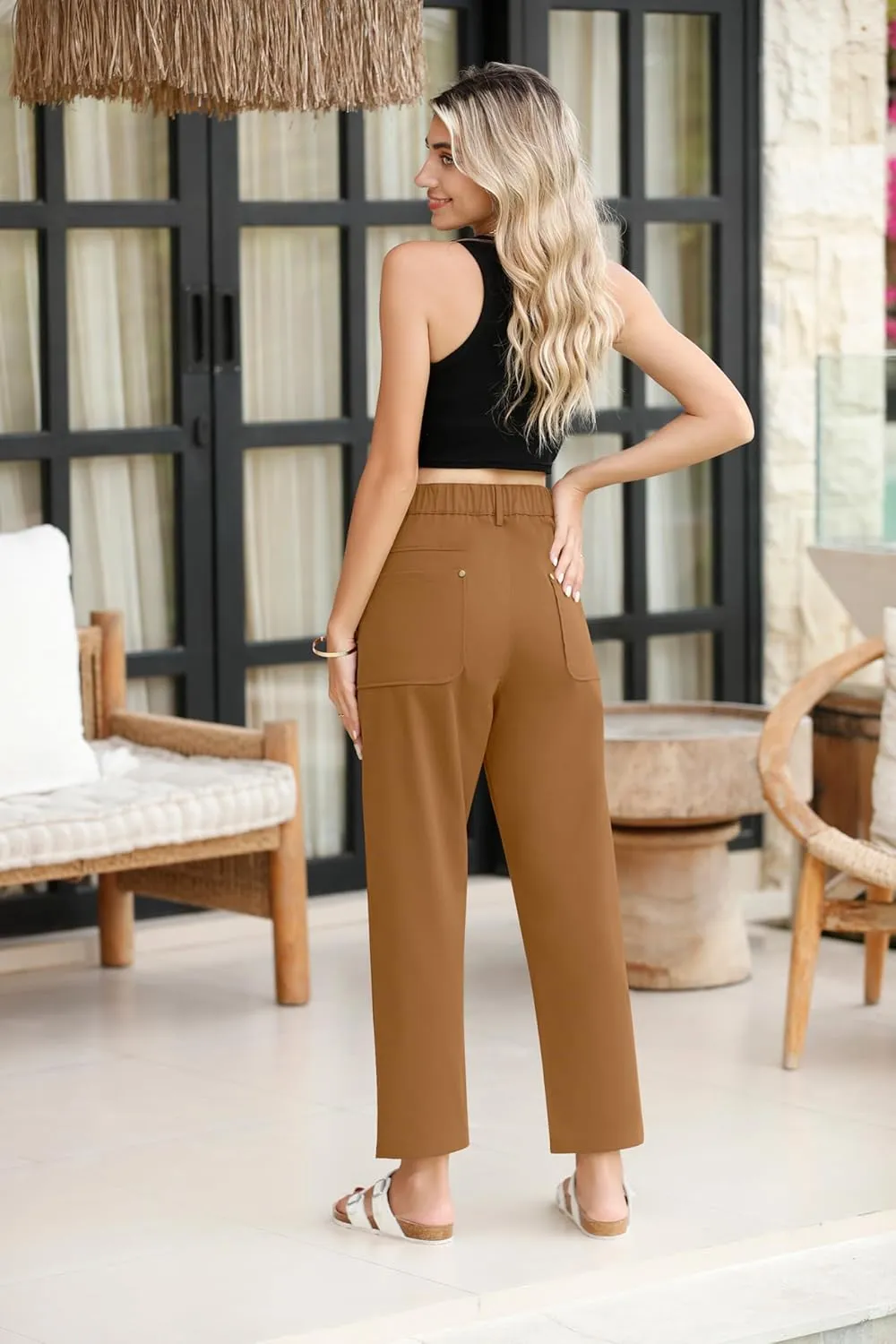TASAMO Cargo Pants for Women High Waisted Casual Pants Baggy Wide Leg Straight Fit Trousers Y2k Streetwear with 4 Pockets
