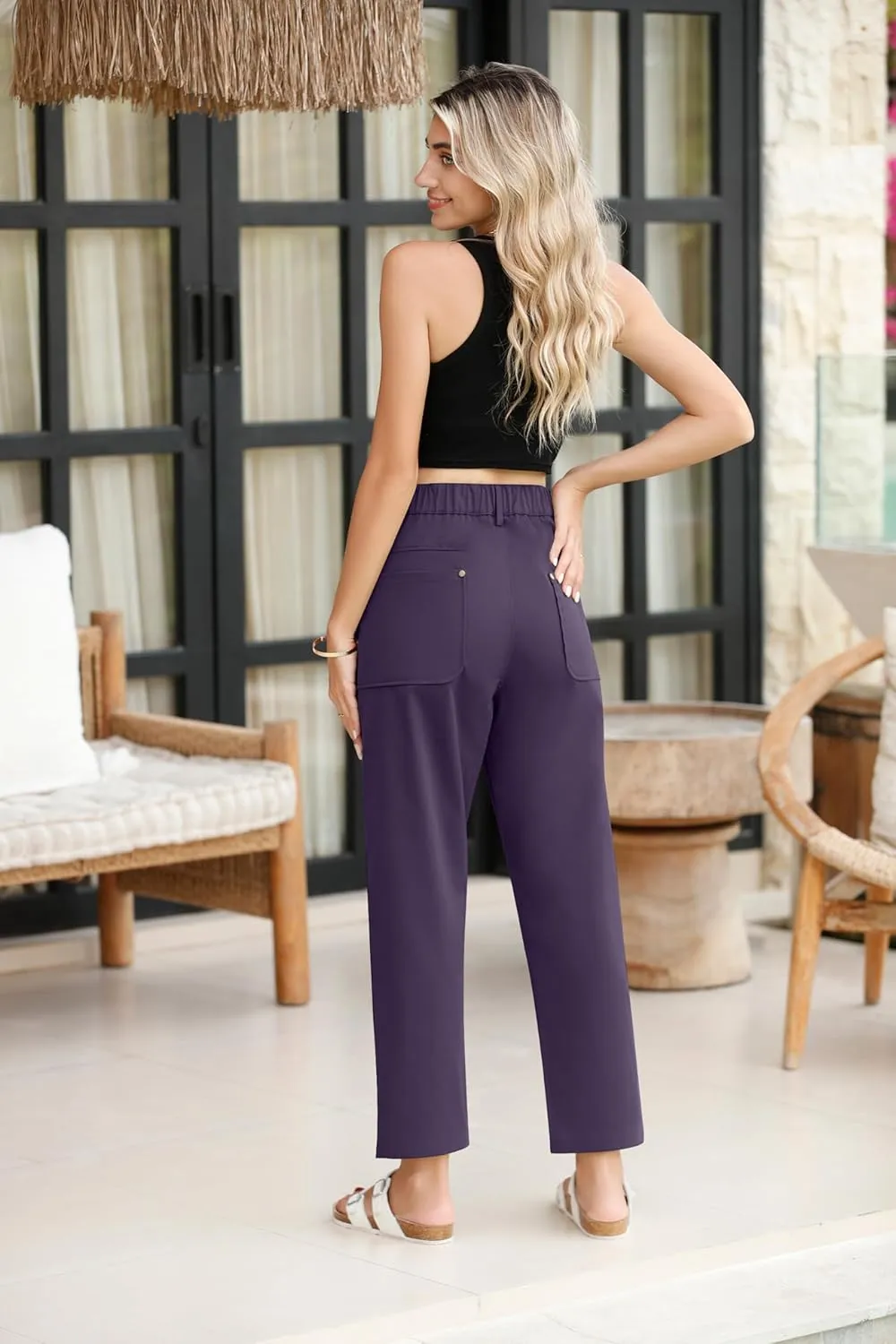 TASAMO Cargo Pants for Women High Waisted Casual Pants Baggy Wide Leg Straight Fit Trousers Y2k Streetwear with 4 Pockets