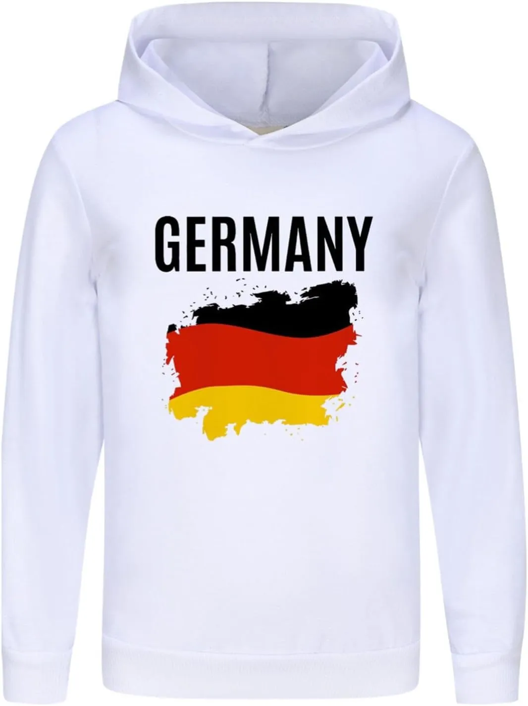 Teen Boy Girl German Flag Pullover Hoodie Kids Toddler Long Sleeve Printed Sweatshirt with Hood Fashion Letter Tops
