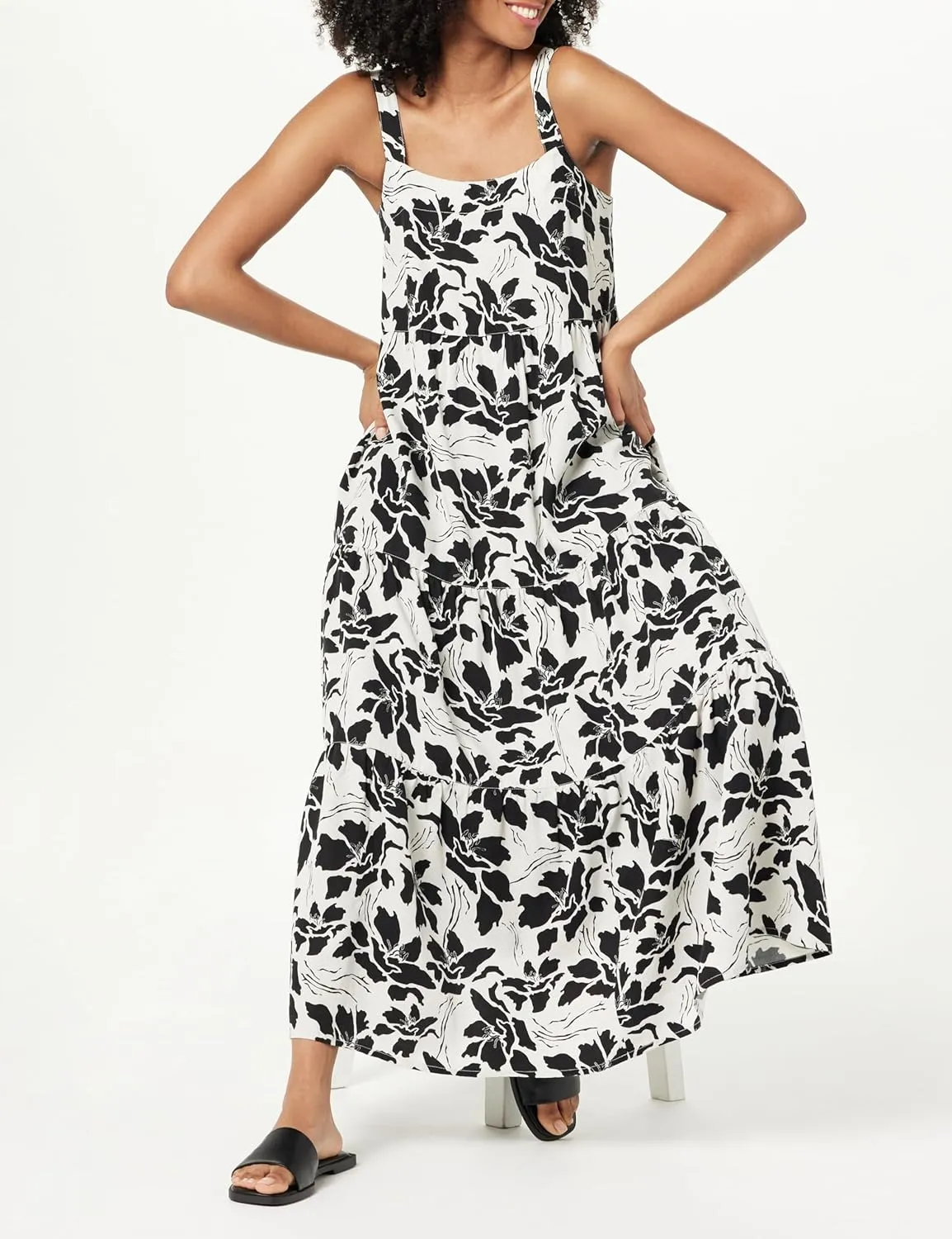 The Drop Women's Britt Tiered Maxi Tent Dress