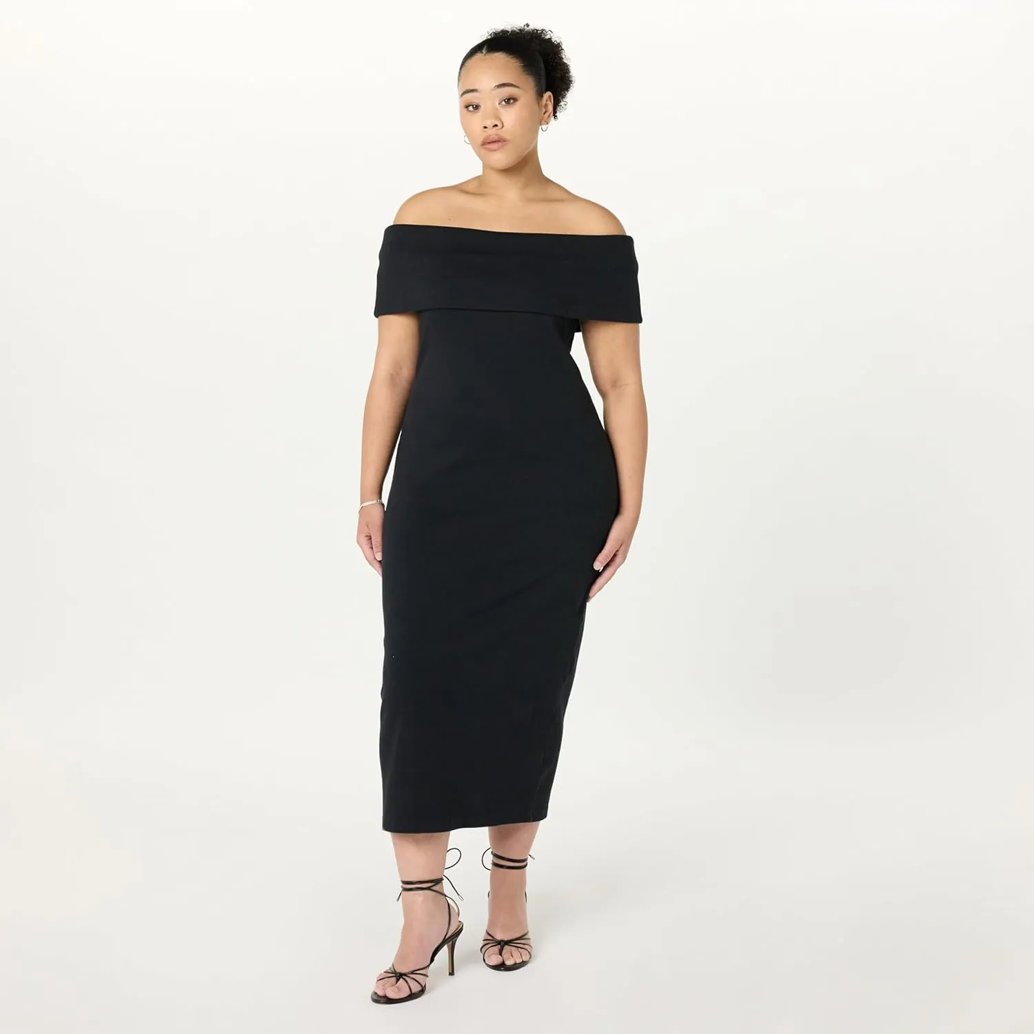 The Drop Women's Lora Off The Shoulder Midi Sheath Dress