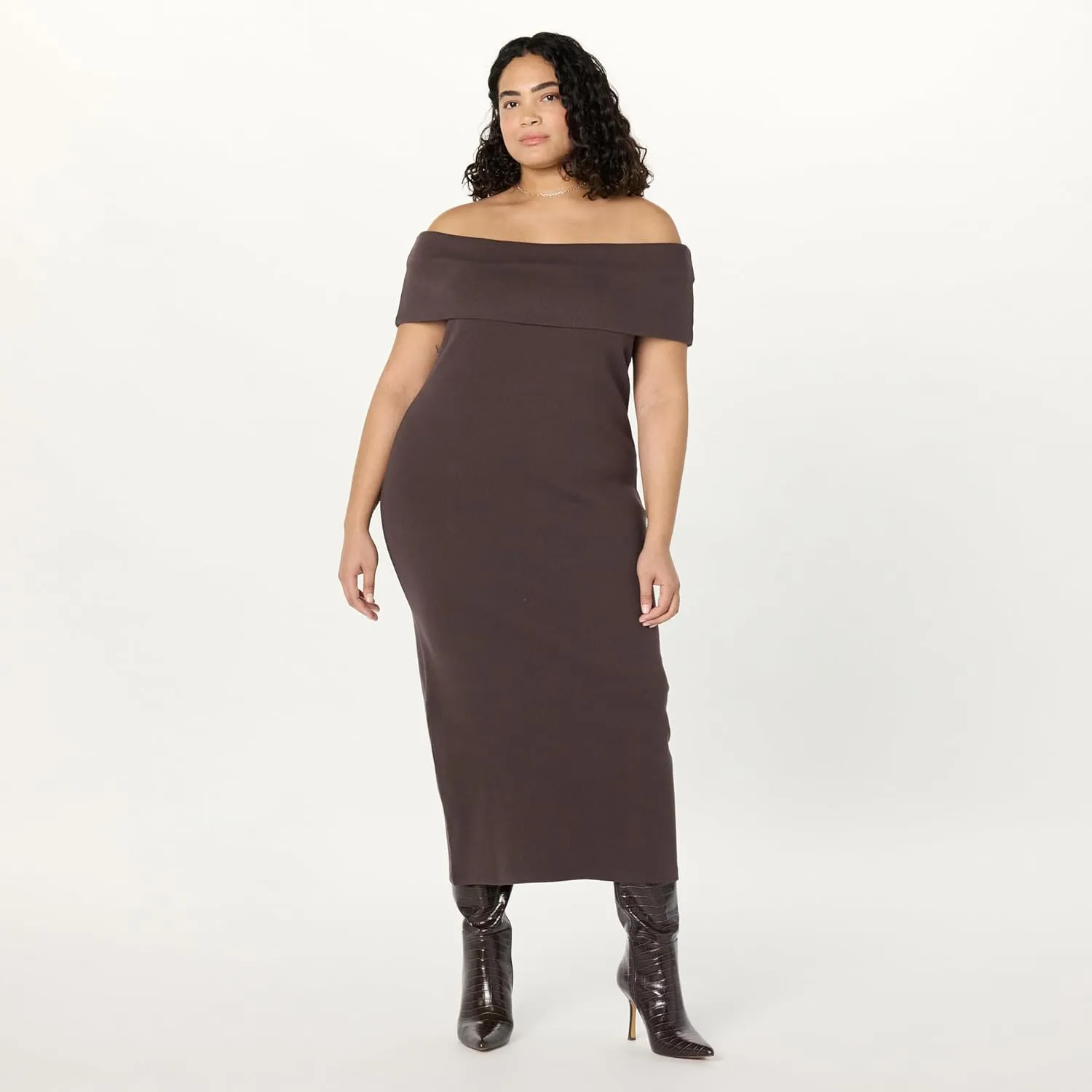 The Drop Women's Lora Off The Shoulder Midi Sheath Dress