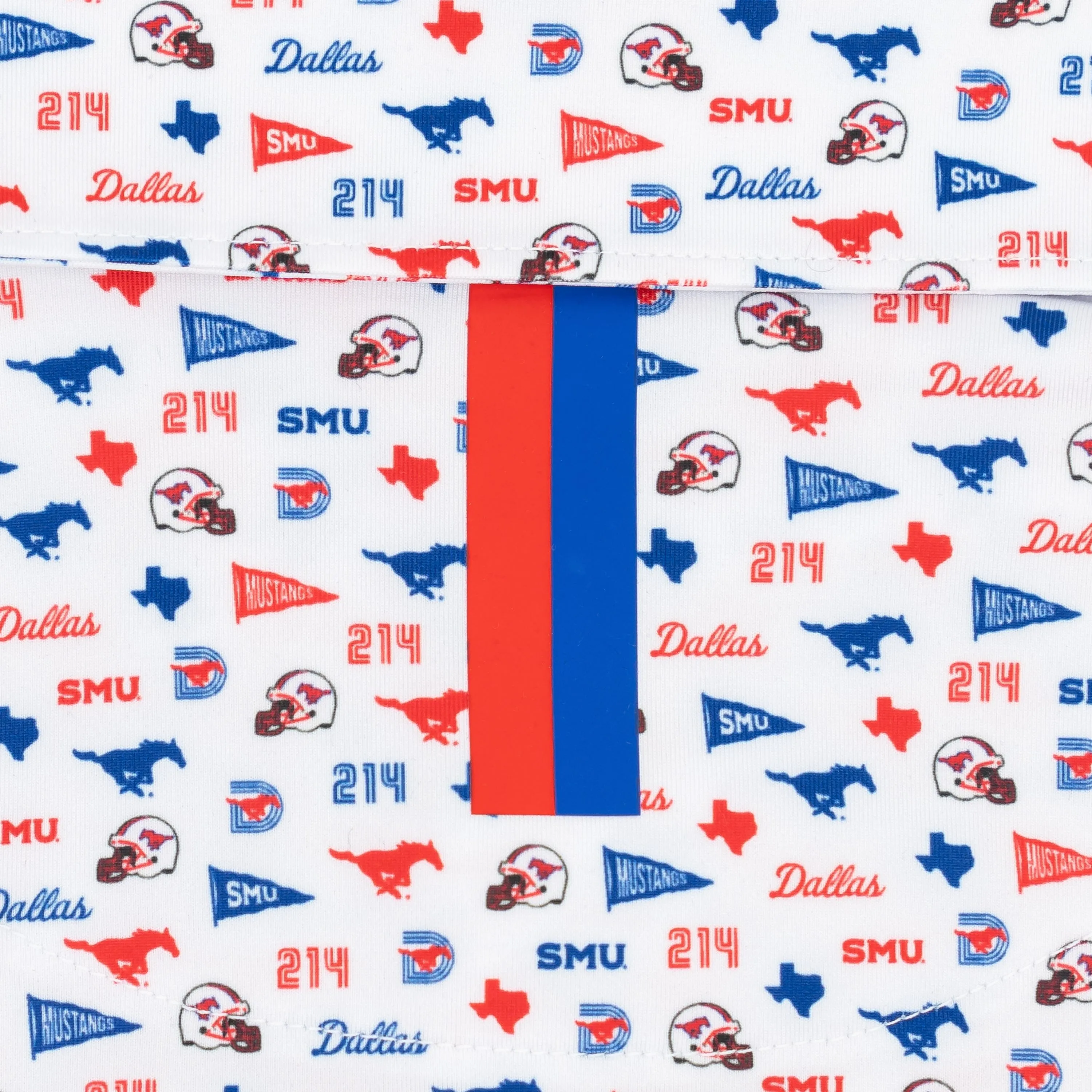 The Mustang Gameday | Collegiate Polo | The Mustang Gameday - White/Ocean Blue