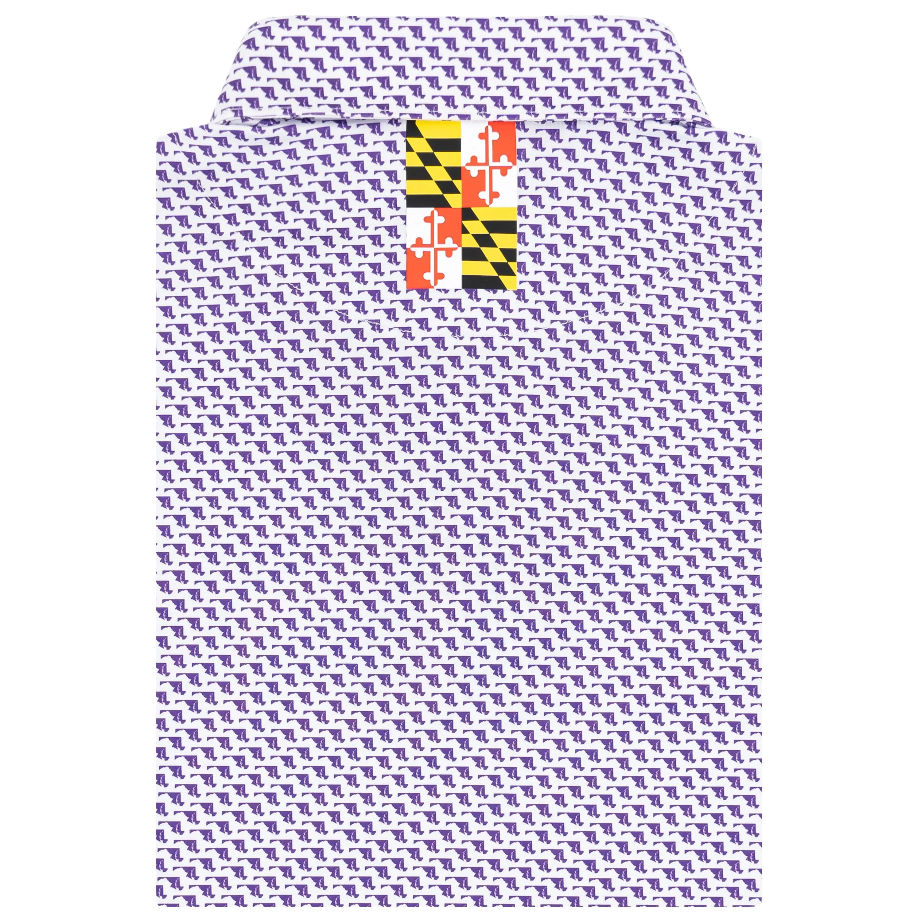 The Old Line State | Performance Polo | The Old Line State - Reauxback Purple/White - MD