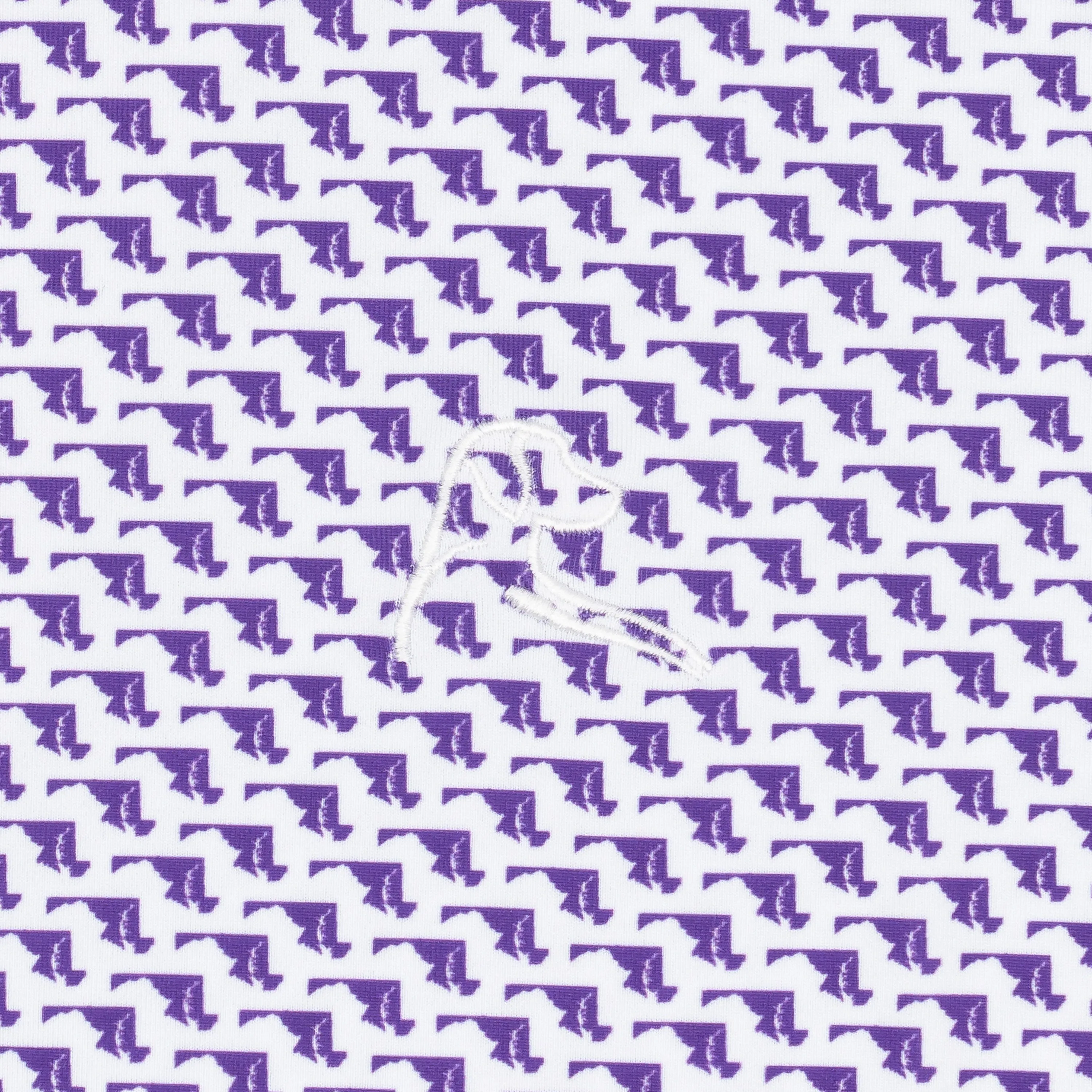 The Old Line State | Performance Polo | The Old Line State - Reauxback Purple/White - MD