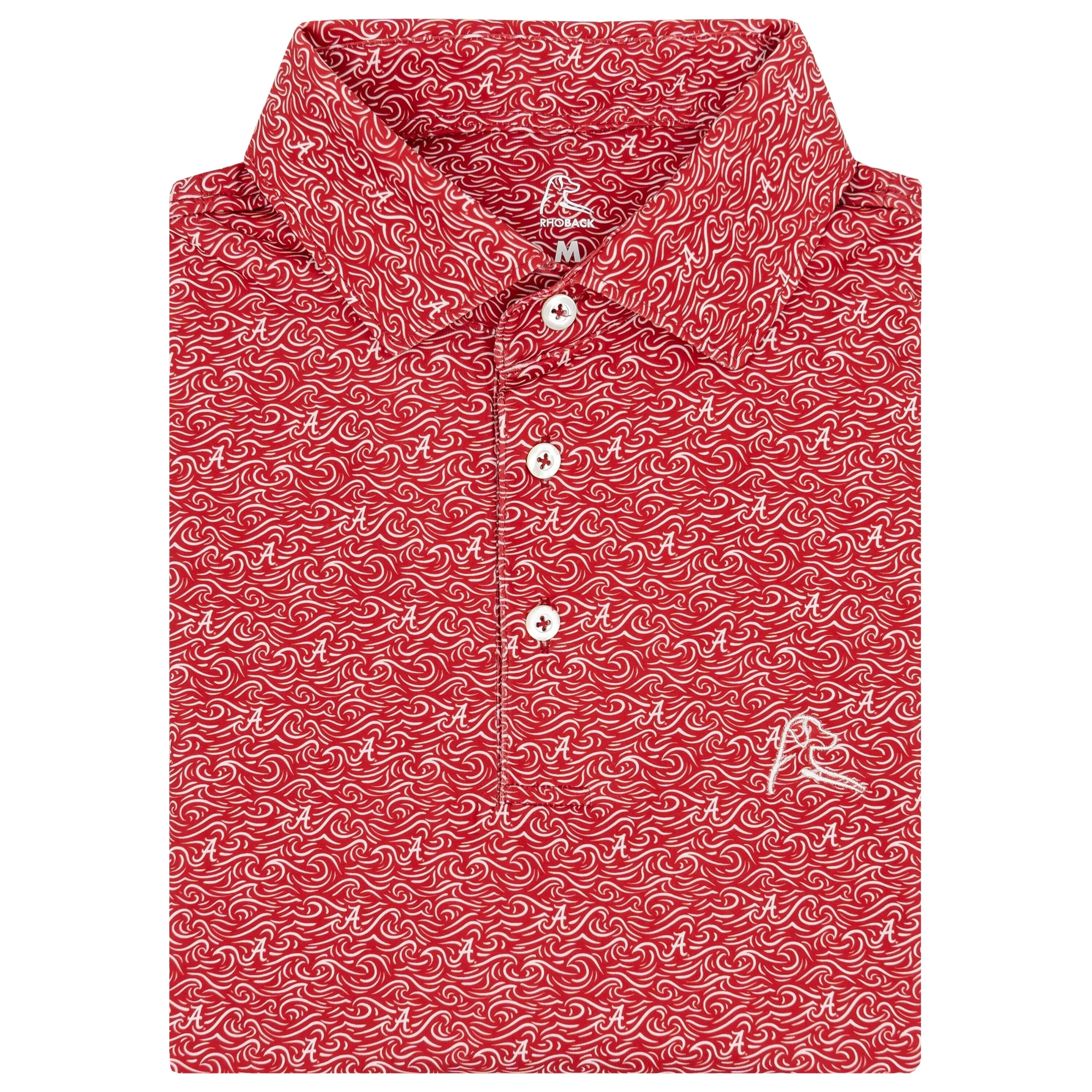 The Rolling Tide | Collegiate Polo | The Rolling Tide - Carmine Red/White
