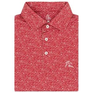 The Rolling Tide | Collegiate Polo | The Rolling Tide - Carmine Red/White