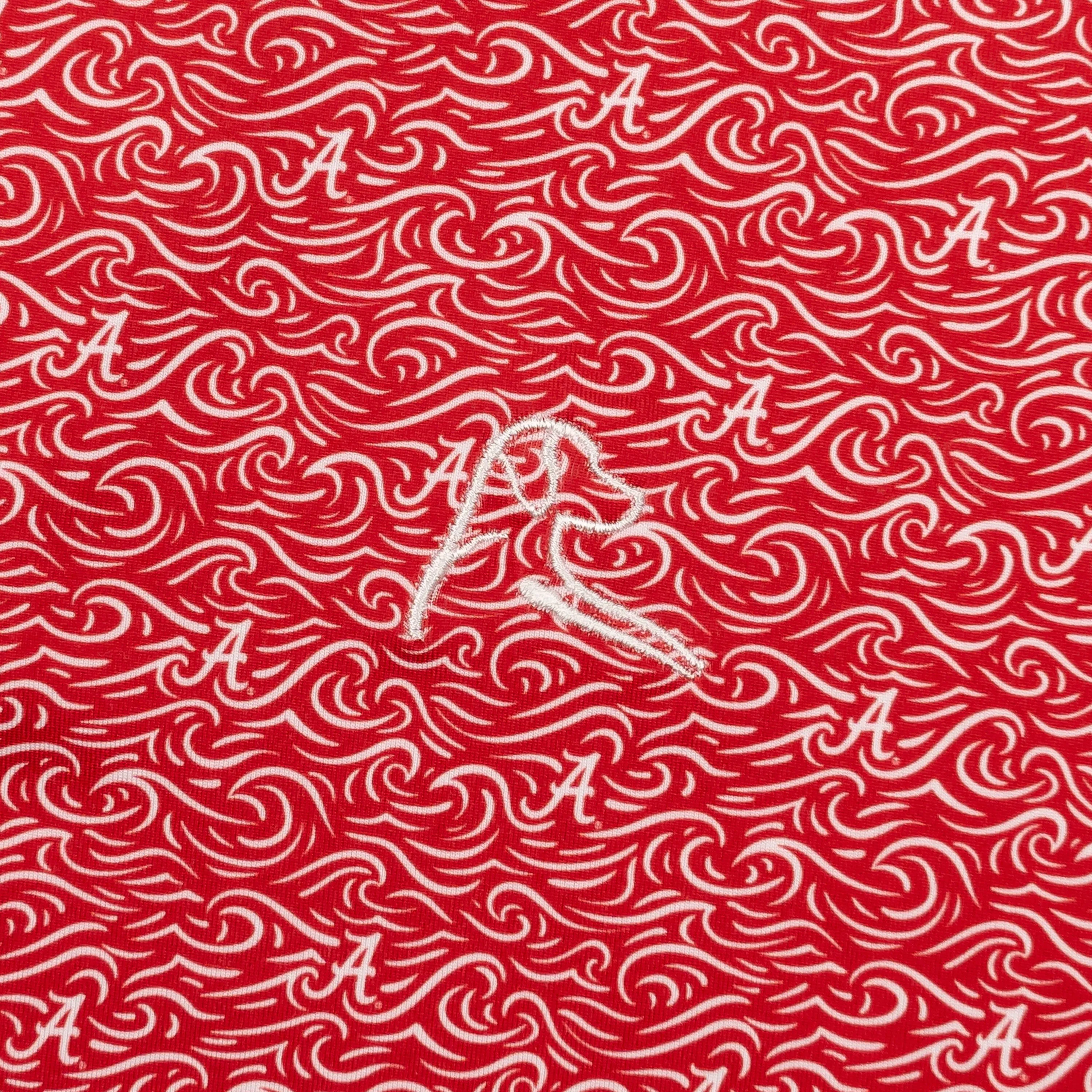 The Rolling Tide | Collegiate Polo | The Rolling Tide - Carmine Red/White