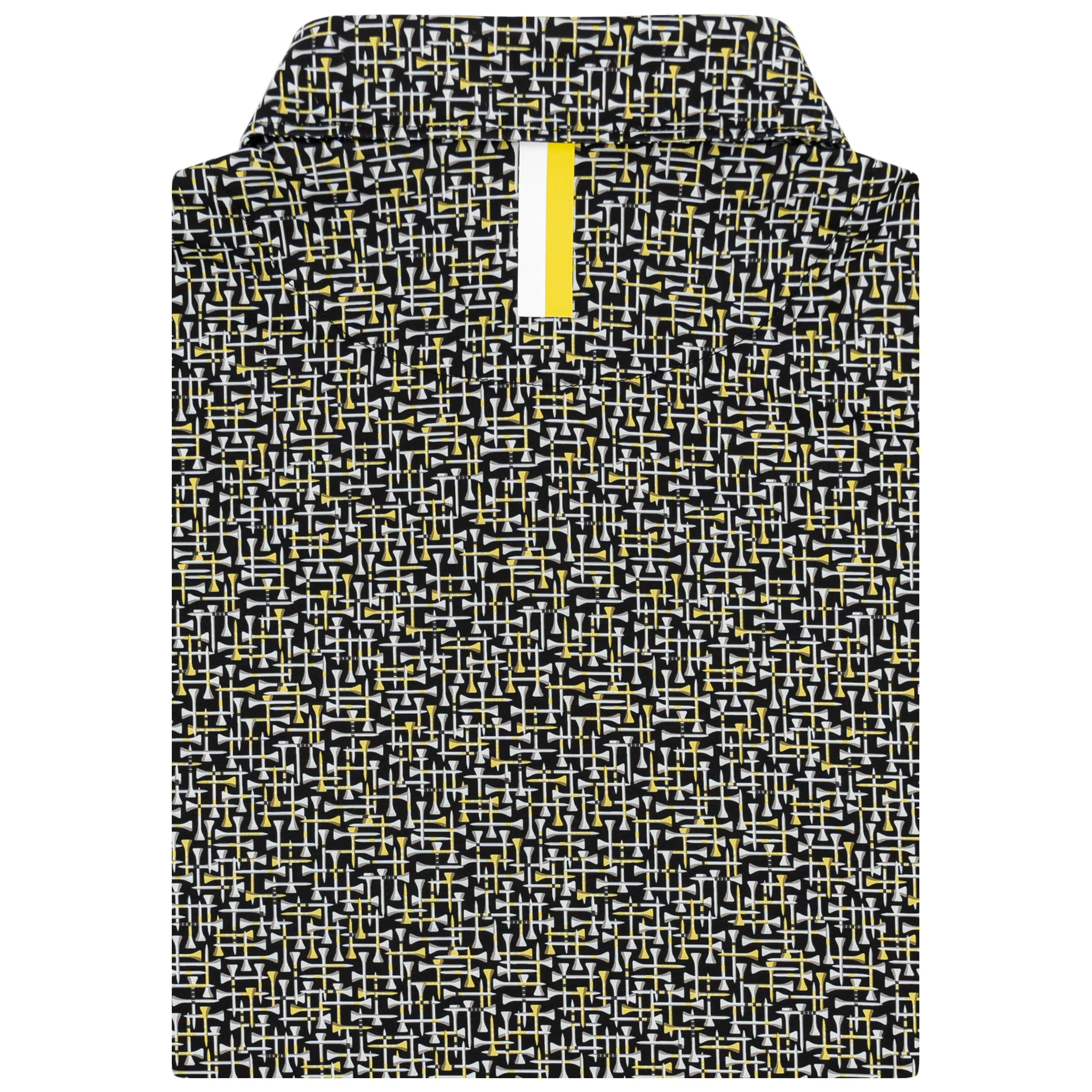 The Tee Plaid | Performance Polo | The Tee Plaid - Black/Sun Yellow - Drive Change