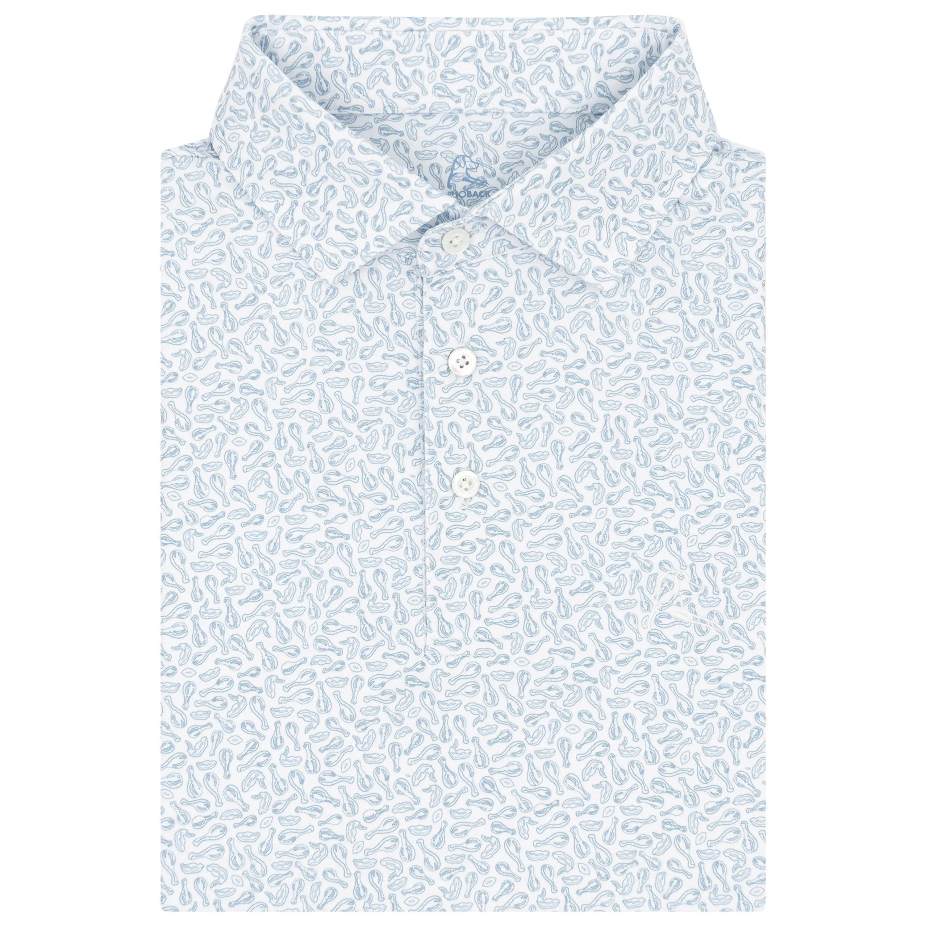 The Wing | Performance Polo | The Wing - White/Ice Pick Blue