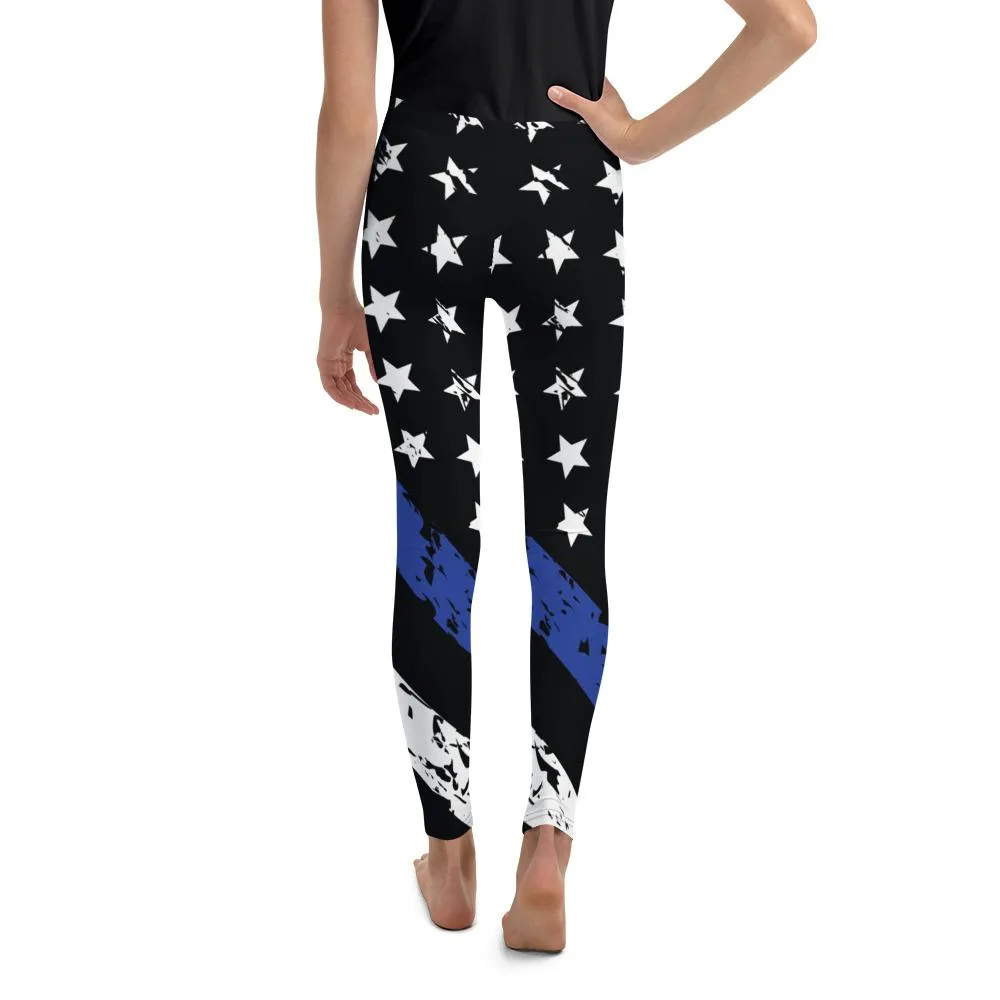 Thin Blue Line Youth Leggings