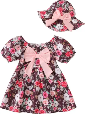 Toddler Baby Girls Summer Dresses 12 18 24 Girl Clothes Floral Casual Sundress 2t 3t Dresses for Toddler Girls