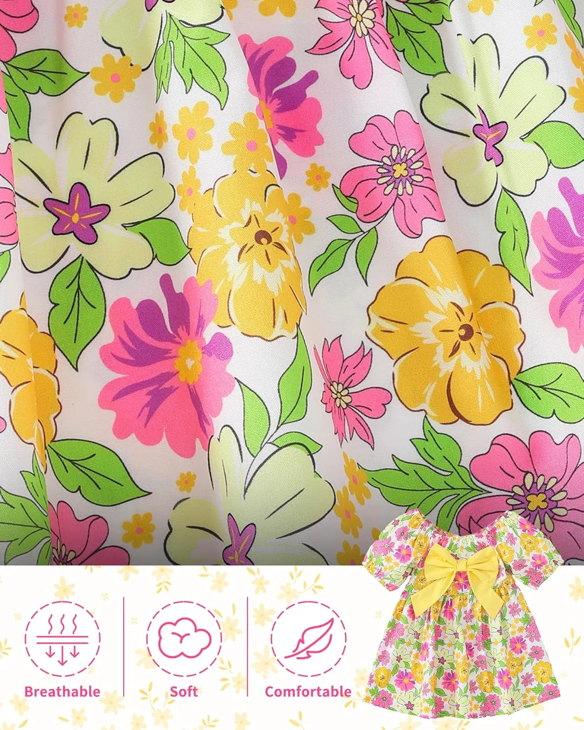 Toddler Baby Girls Summer Dresses 12 18 24 Girl Clothes Floral Casual Sundress 2t 3t Dresses for Toddler Girls