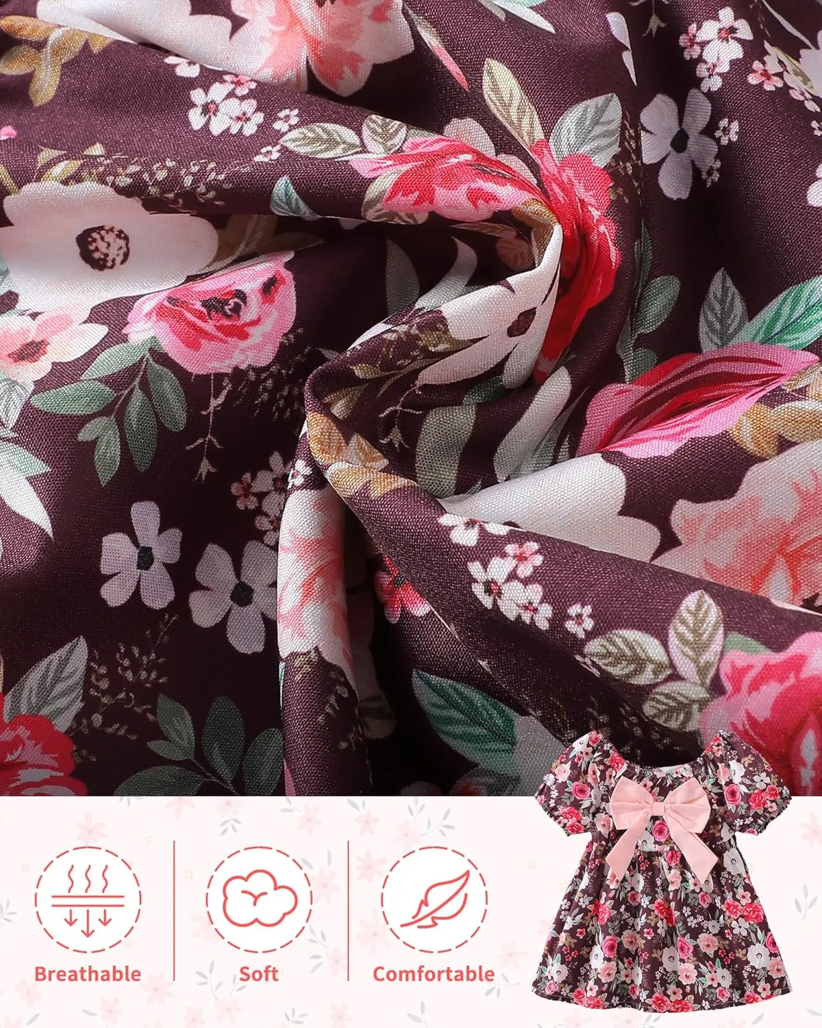 Toddler Baby Girls Summer Dresses 12 18 24 Girl Clothes Floral Casual Sundress 2t 3t Dresses for Toddler Girls