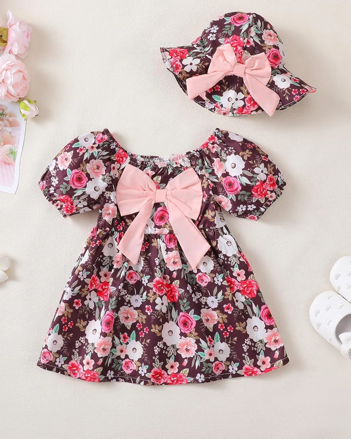 Toddler Baby Girls Summer Dresses 12 18 24 Girl Clothes Floral Casual Sundress 2t 3t Dresses for Toddler Girls