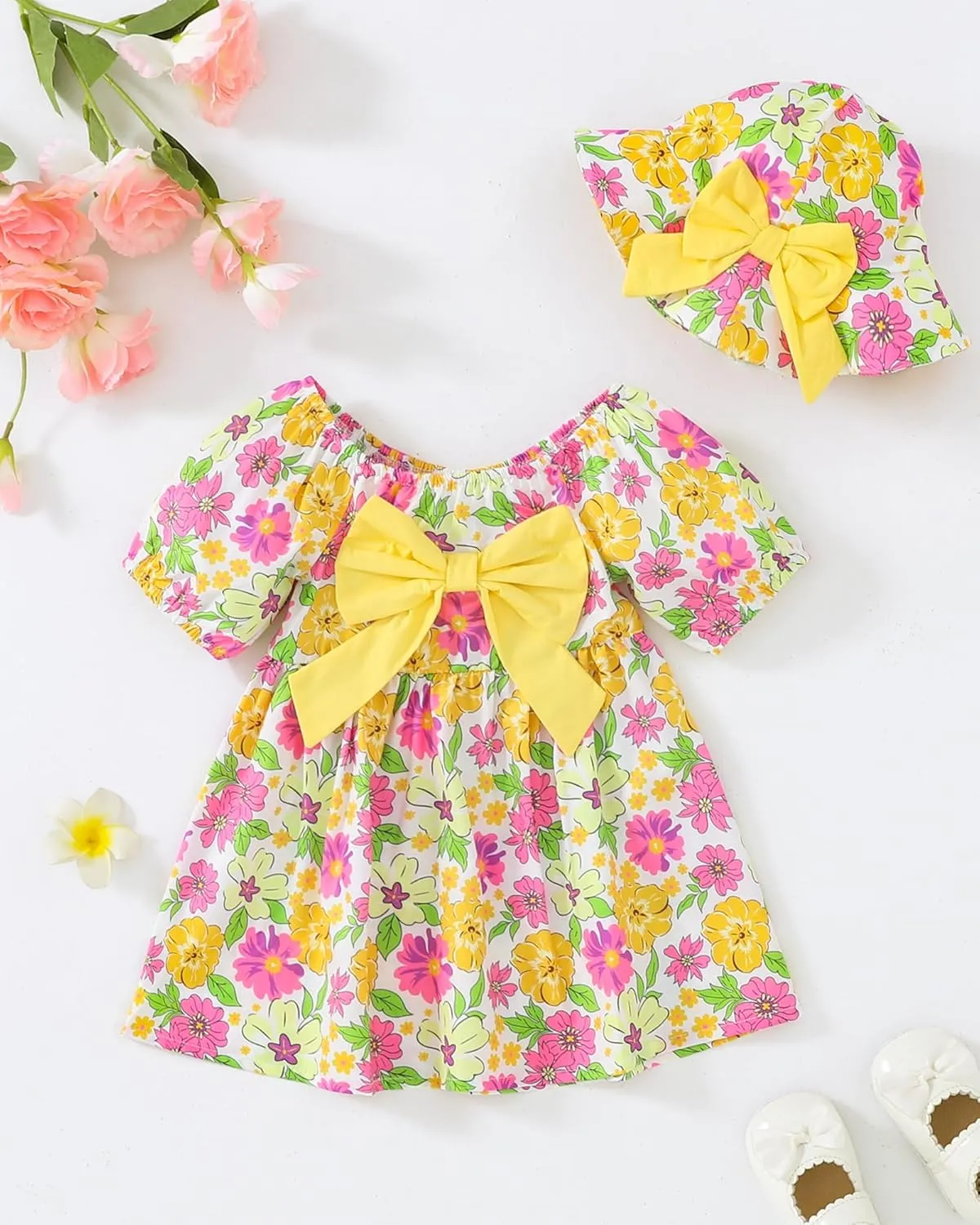 Toddler Baby Girls Summer Dresses 12 18 24 Girl Clothes Floral Casual Sundress 2t 3t Dresses for Toddler Girls