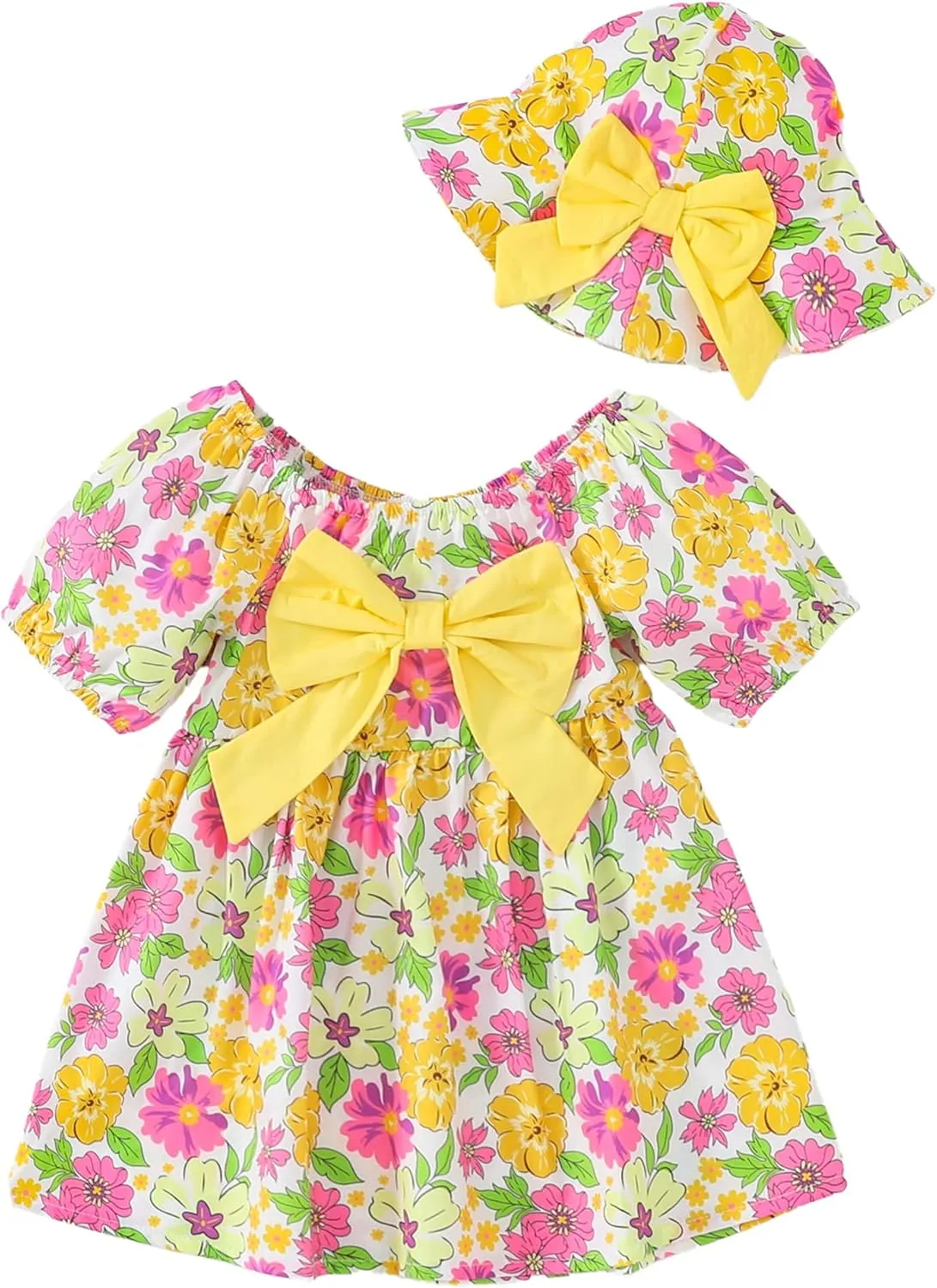 Toddler Baby Girls Summer Dresses 12 18 24 Girl Clothes Floral Casual Sundress 2t 3t Dresses for Toddler Girls