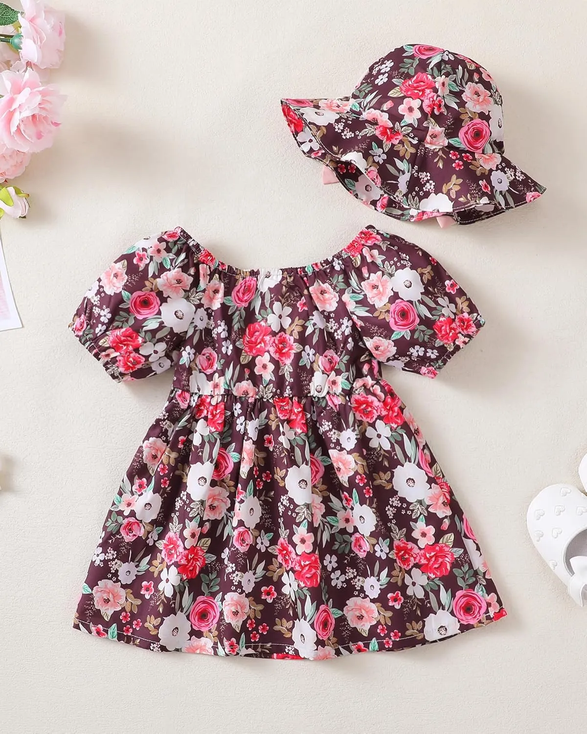Toddler Baby Girls Summer Dresses 12 18 24 Girl Clothes Floral Casual Sundress 2t 3t Dresses for Toddler Girls