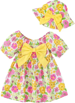 Toddler Baby Girls Summer Dresses 12 18 24 Girl Clothes Floral Casual Sundress 2t 3t Dresses for Toddler Girls