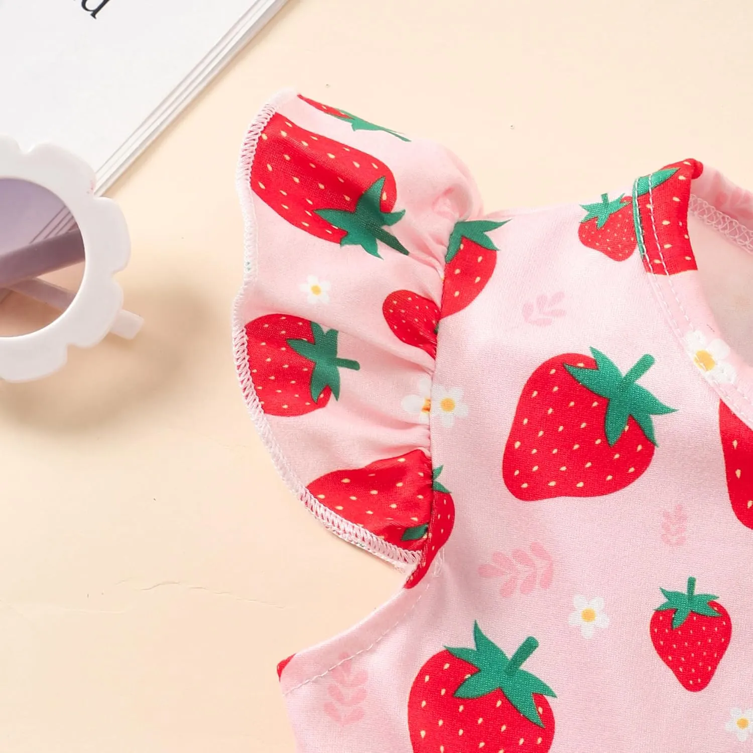 Toddler Little Girl Summer Dresses Kids Cute Casual Flutter Sleeve Tiered Smock Dress 2-7 Years