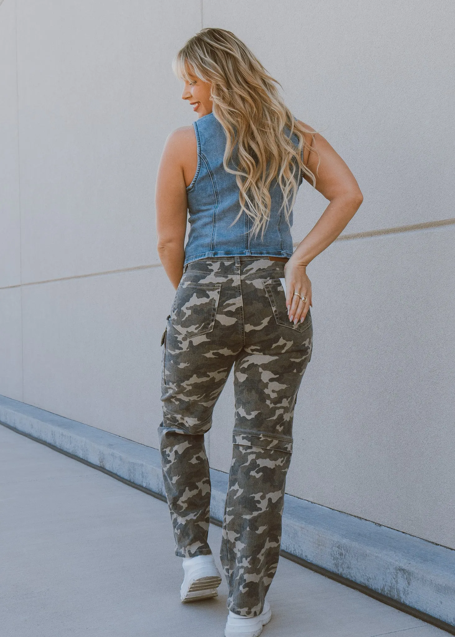 Tracey Straight Camo Denim