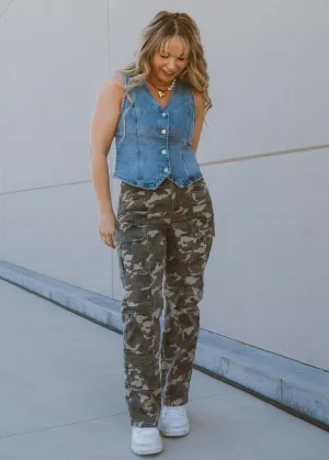 Tracey Straight Camo Denim