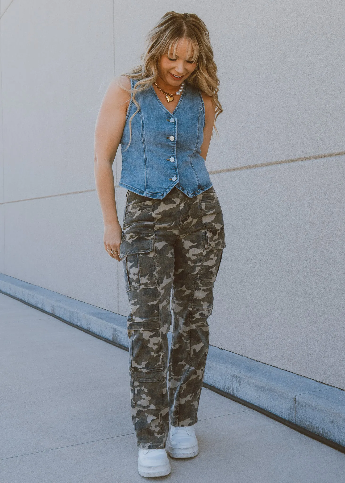 Tracey Straight Camo Denim