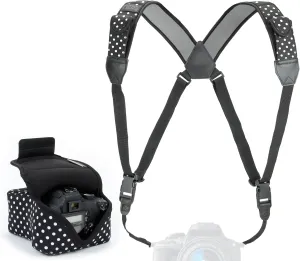 USA Gear FlexSLEEVE (Polka Dot)   Chest Harness Strap (Polka Dot)  Bundle