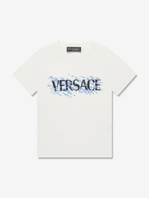 Versace Boys Logo T-Shirt in White