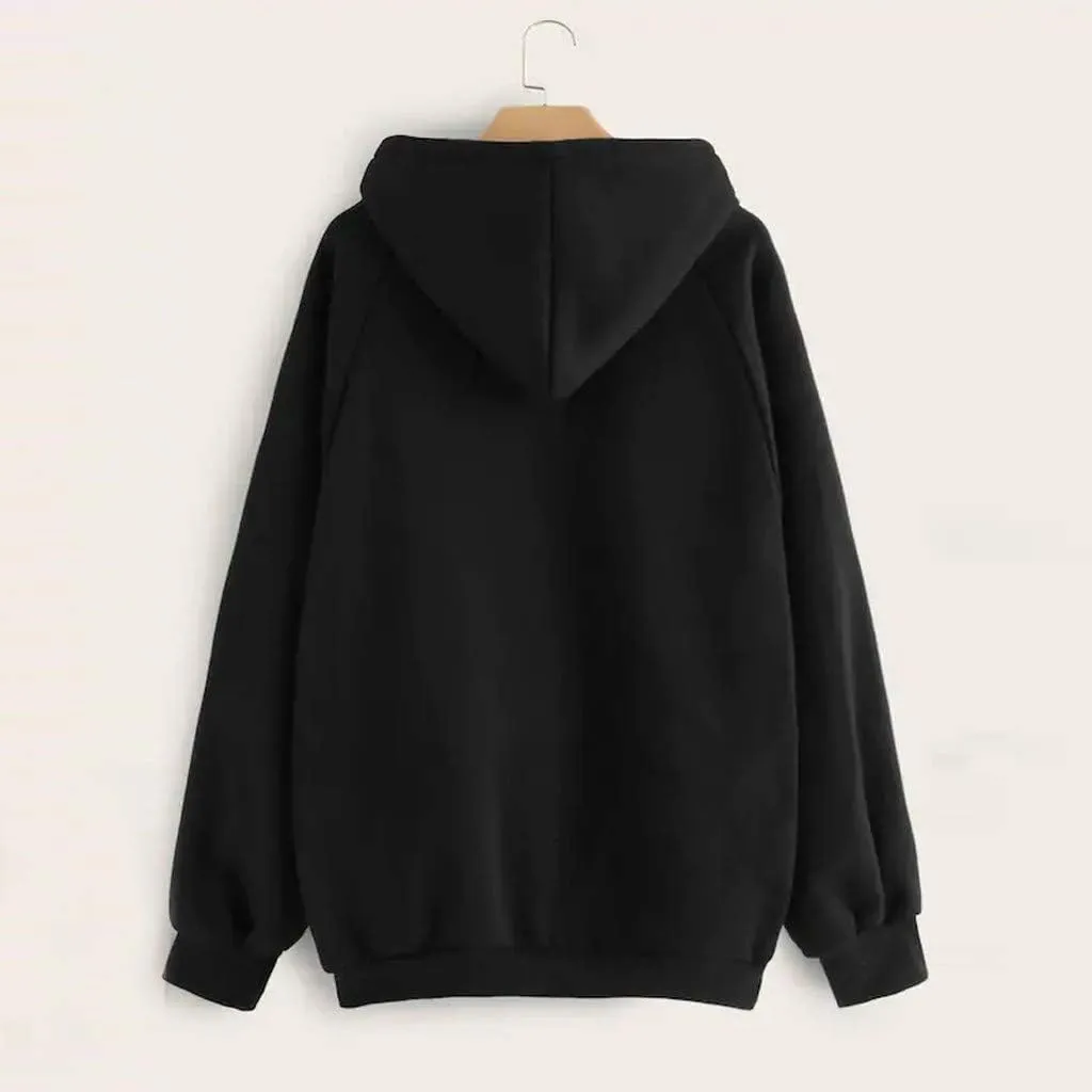 Vickyleb Womens Hoodie Solid Basic Fleece Drawstring Loose Fit Sweatshirt Long Sleeve Pullover with Kangaroo Pocket