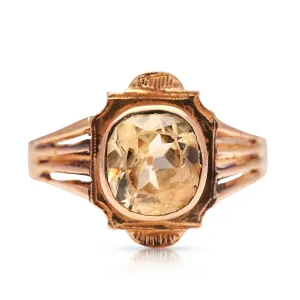 Victorian, 18ct yellow gold, yellow sapphire ring