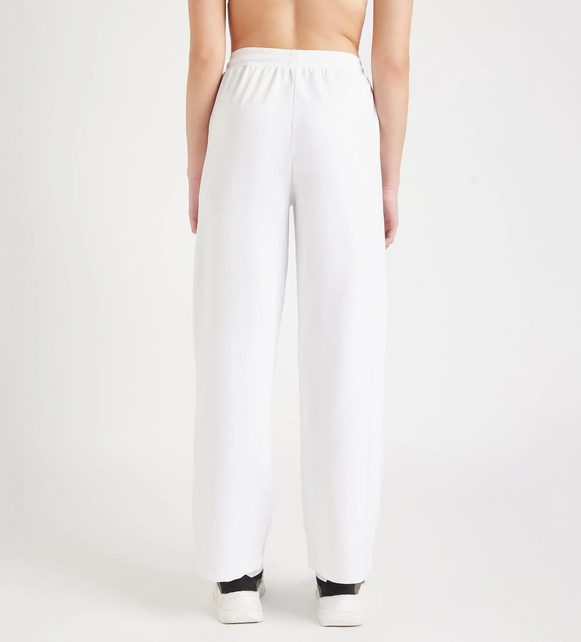 White Abstract Print Вottom