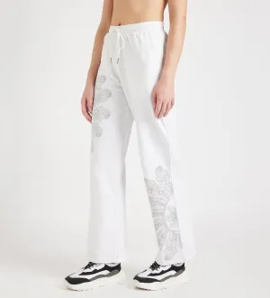 White Abstract Print Вottom