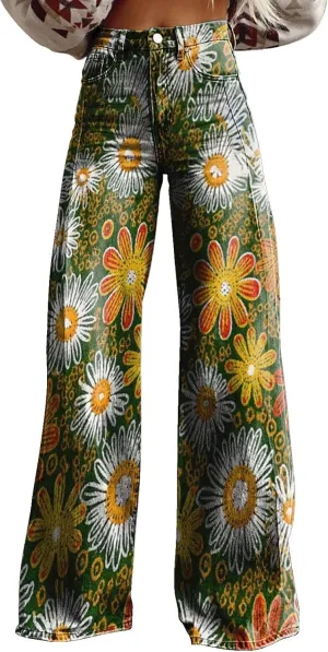 Wide Leg Jeans for Womens High Waisted Jean with Pockets Baggy Denim Pants Loose Boyfriend Casual Pant