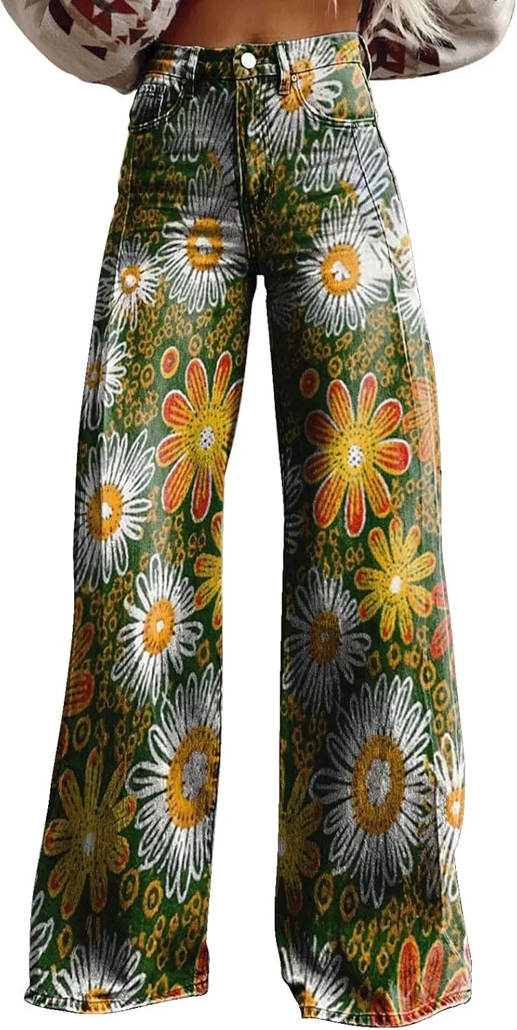 Wide Leg Jeans for Womens High Waisted Jean with Pockets Baggy Denim Pants Loose Boyfriend Casual Pant