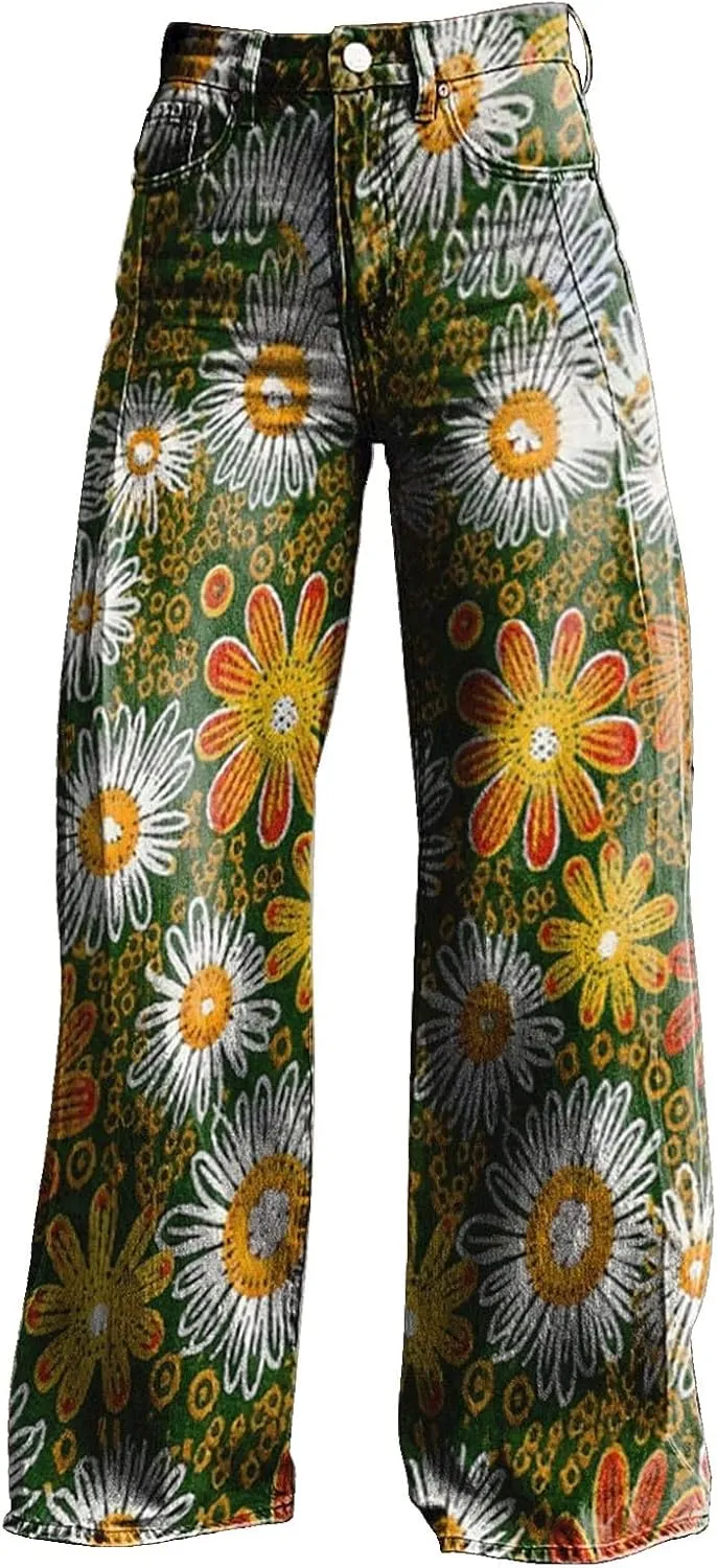 Wide Leg Jeans for Womens High Waisted Jean with Pockets Baggy Denim Pants Loose Boyfriend Casual Pant