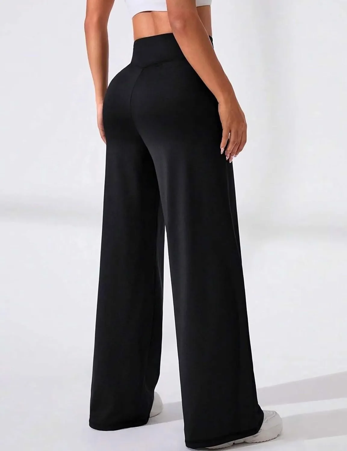 Wide Leg Pants Women High-Waisted Yoga Work Dress Pants, Casual Sweatpants, Petite/Regular/Tall