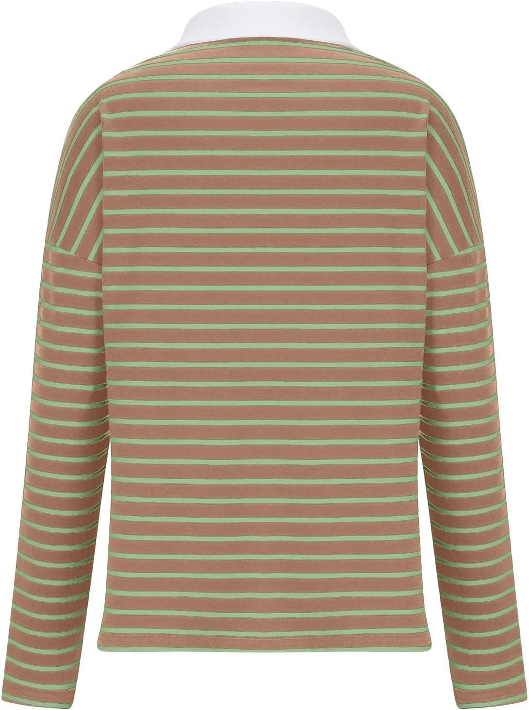 Women Fall Fashion Sweatshirts Long Sleeve V-Neck Stripe Pullover Tops Casual Oversized Fall Clothes