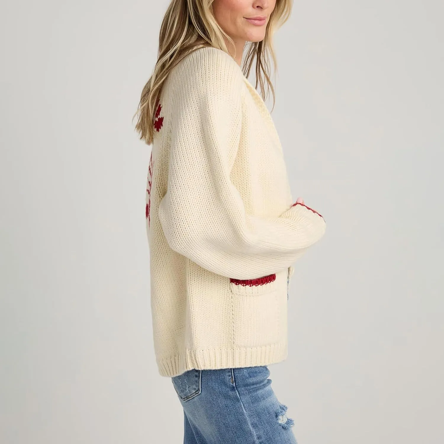 Women Lobster Knit Sweater Cardigan Y2k Long Sleeve Graphic Knitted Cardigans Goth Vintage Knitwear Fall Winter