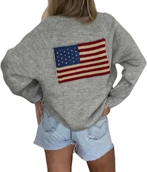 Women Lobster Knit Sweater Cardigan Y2k Long Sleeve Graphic Knitted Cardigans Goth Vintage Knitwear Fall Winter